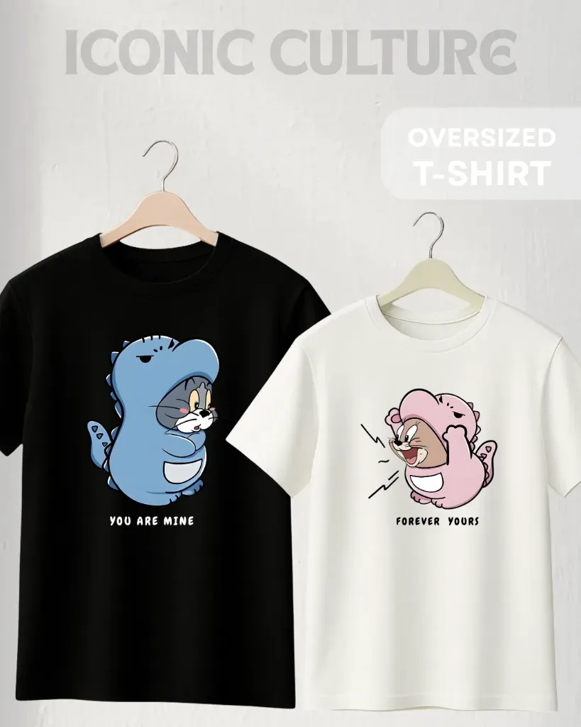 TOM & JERRY COUPLE OVERSIZED TShirt