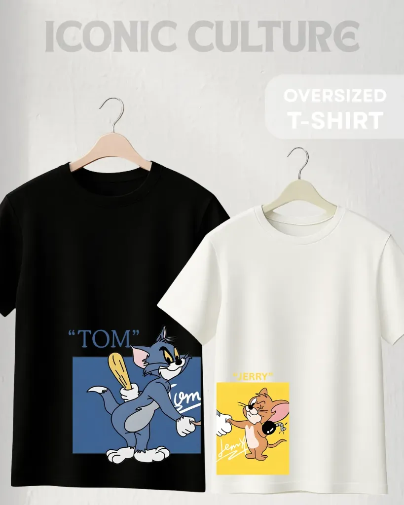 TOM & JRRY MATCHING COUPLE OVERSIZED TShirt